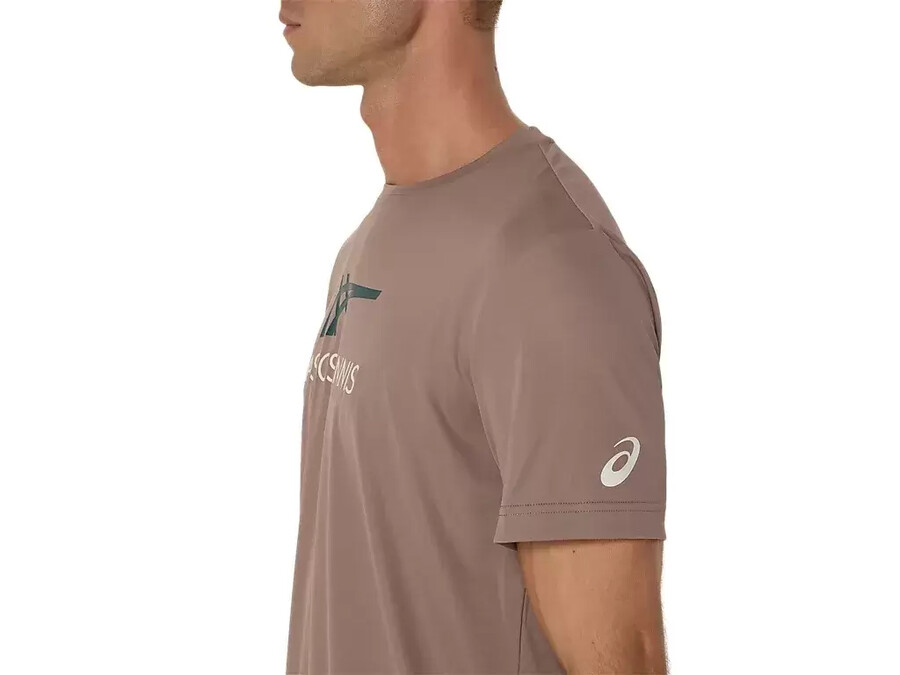 herr-t-shirt med grafisk court-mÖnster