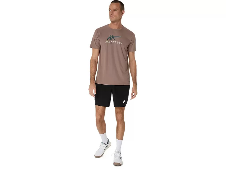 herr-t-shirt med grafisk court-mÖnster