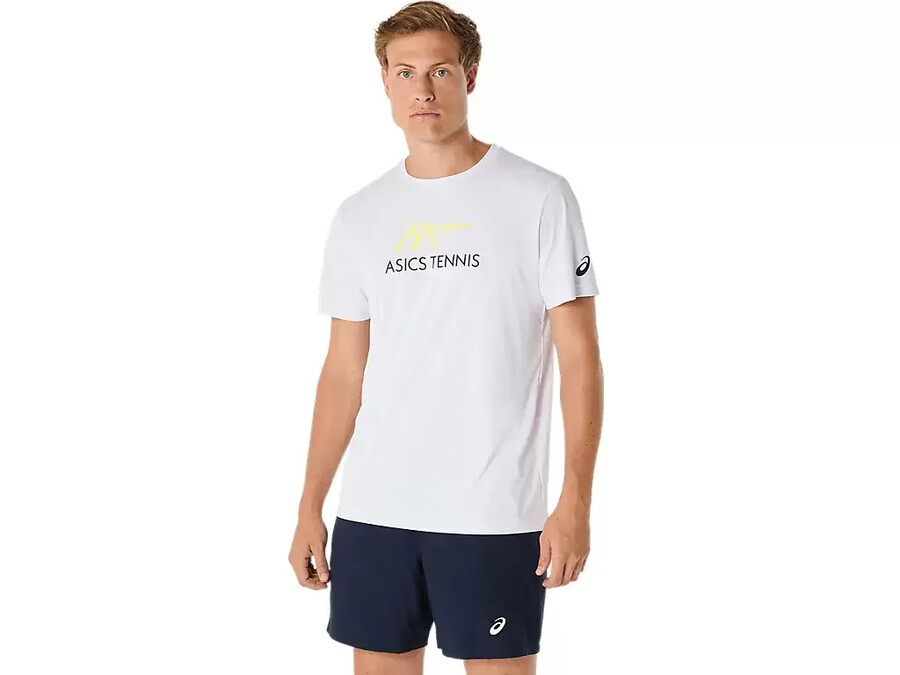 herr-t-shirt med grafisk court-mÖnster