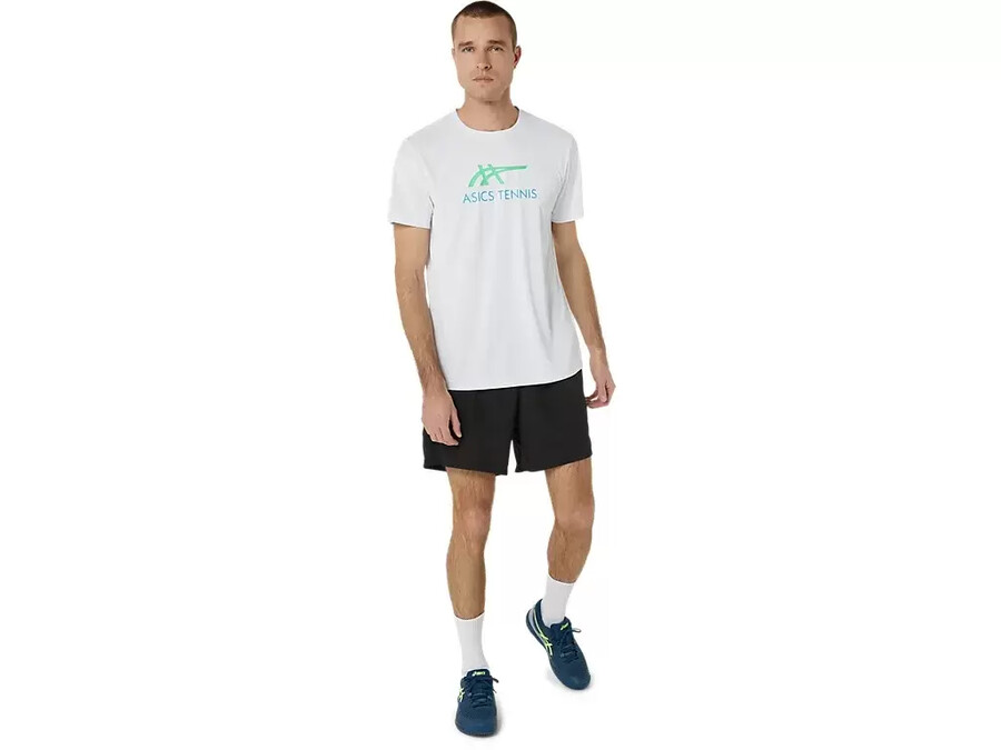 herr-t-shirt med grafisk court-mÖnster
