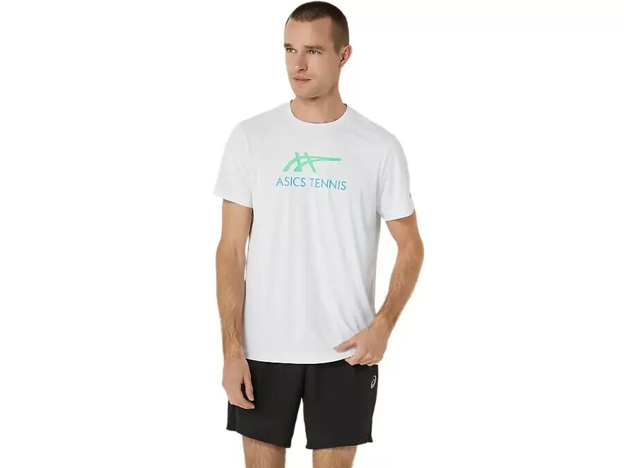 herr-t-shirt med grafisk court-mÖnster