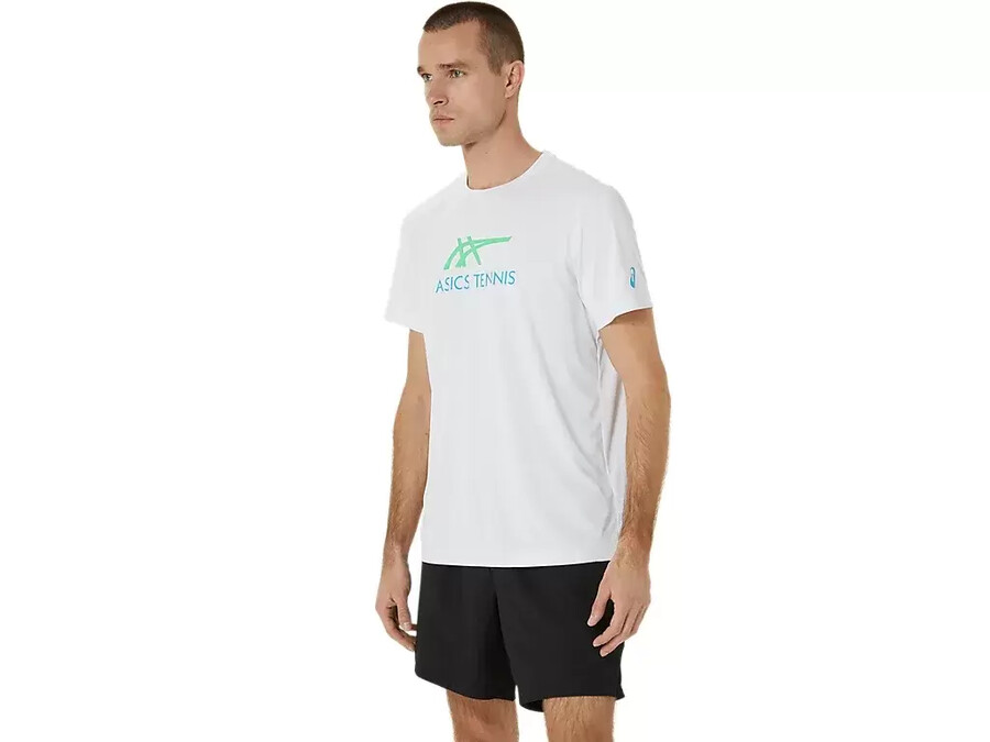 herr-t-shirt med grafisk court-mÖnster
