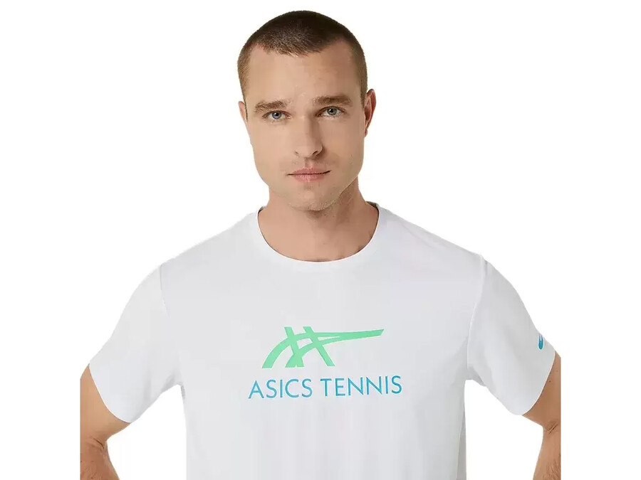 herr-t-shirt med grafisk court-mÖnster