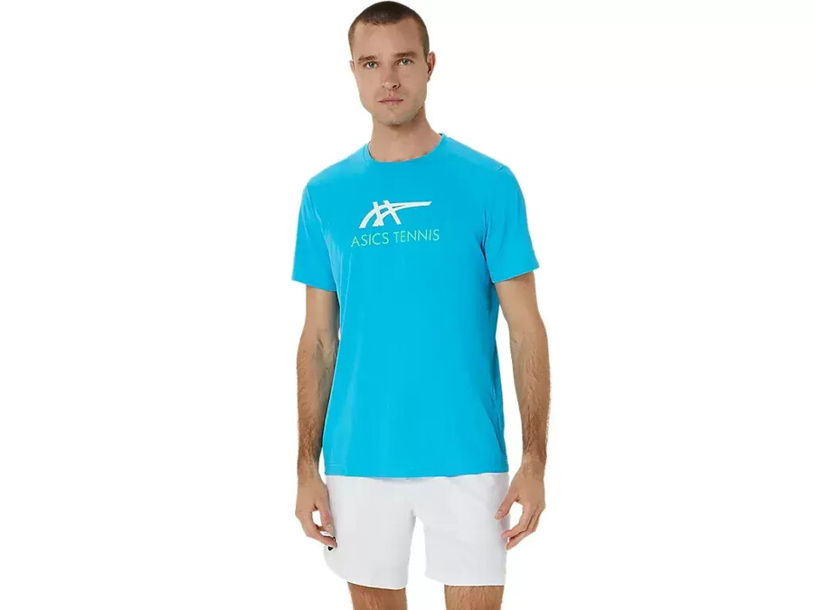 herr-t-shirt med grafisk court-mÖnster