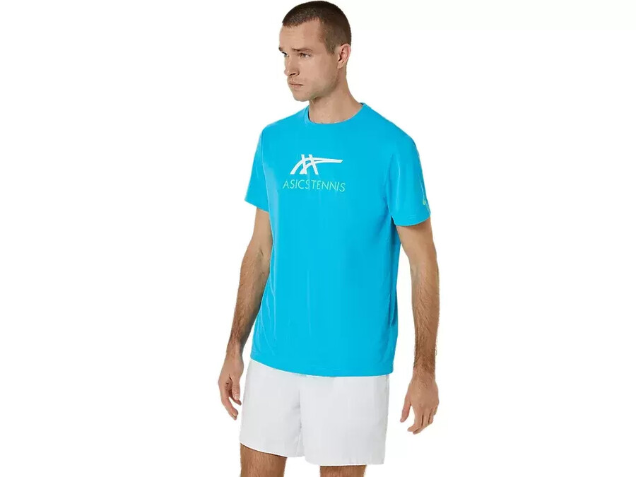 herr-t-shirt med grafisk court-mÖnster