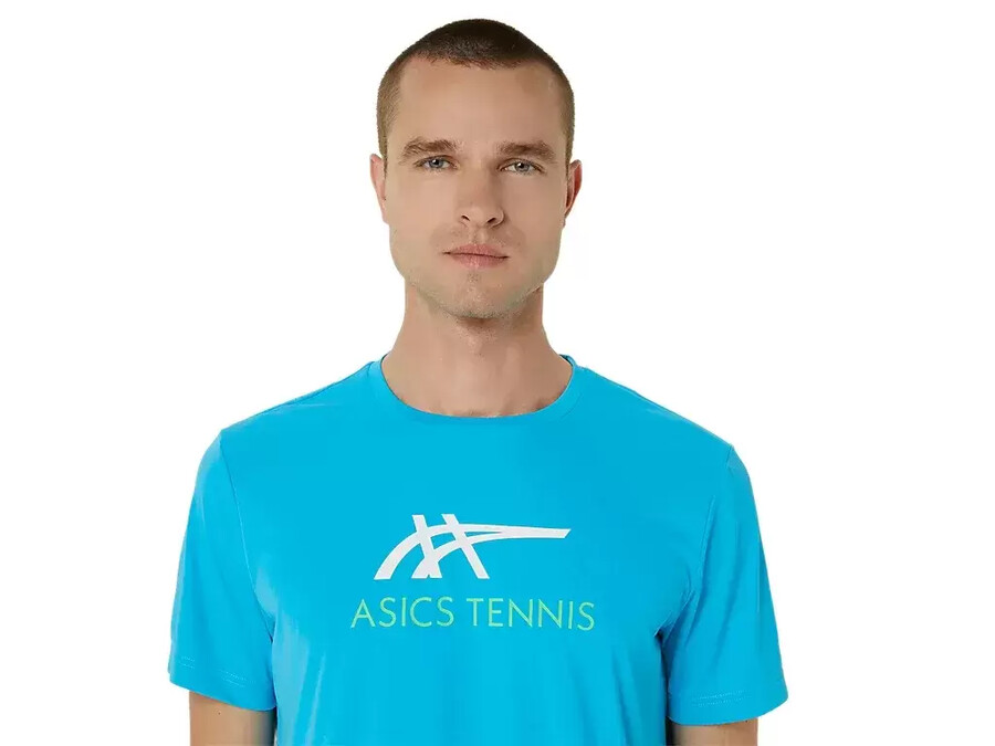 herr-t-shirt med grafisk court-mÖnster