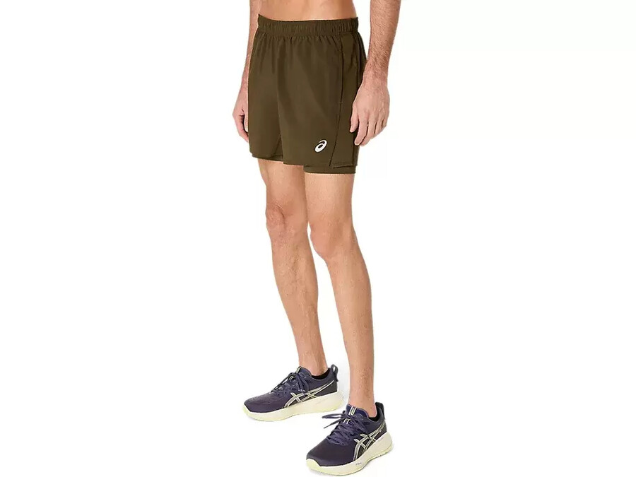 asics silver 2n1 5in short