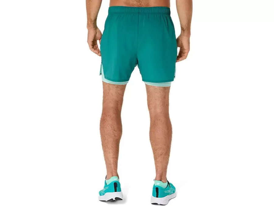 asics silver 2n1 5in short