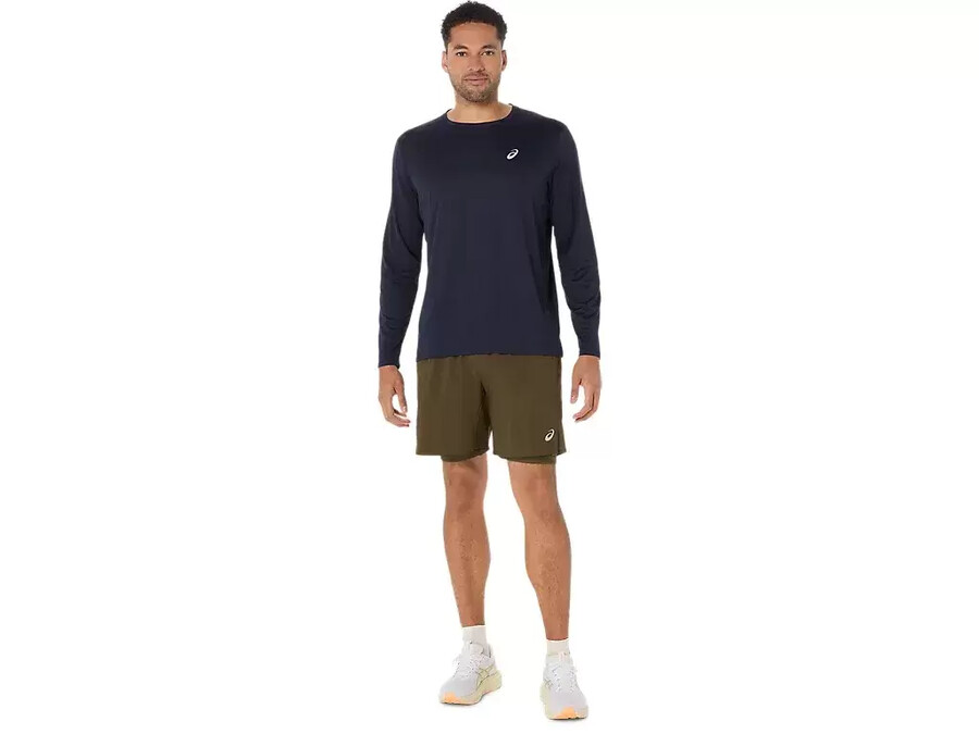 asics silver 2n1 7in shorts