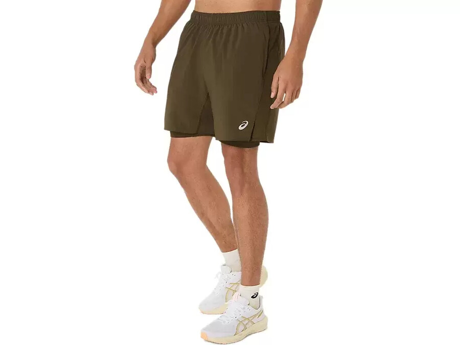 asics silver 2n1 7in shorts