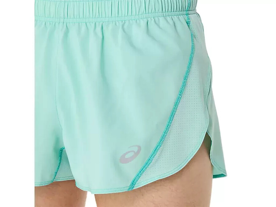 asics silver split short