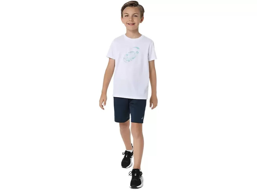 kortärmad t-shirt med spiraltryck